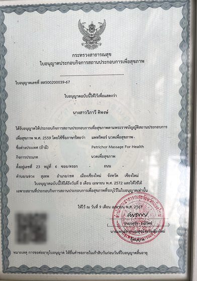 Health establishment licence, Ministry of Public Health