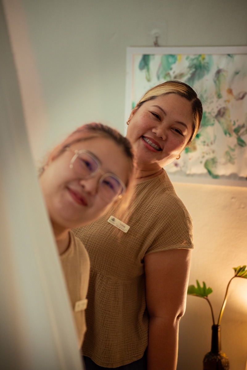 Petrichor therapists preparing a treatment room in Chiang Mai